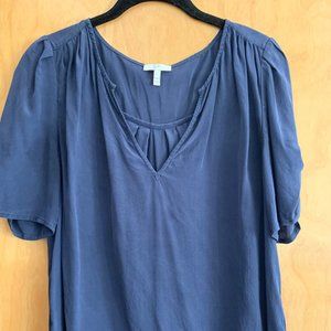 Joie Blue Silk Top - Size Large